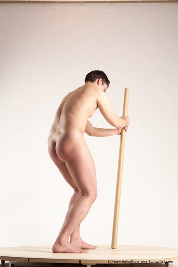 Nude Man White Standing poses - ALL Average Short Blond Standing poses - simple Multi angles poses Realistic