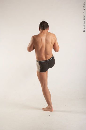 Underwear Martial art Man White Standing poses - ALL Average Short Brown Standing poses - simple Academic