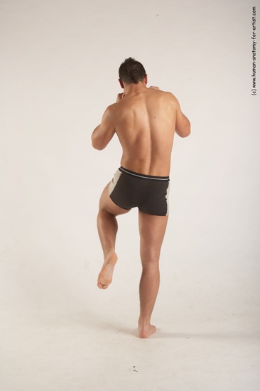 Underwear Martial art Man White Standing poses - ALL Average Short Brown Standing poses - simple Academic