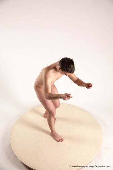 Nude Man White Standing poses - ALL Average Short Brown Standing poses - simple Multi angles poses Realistic