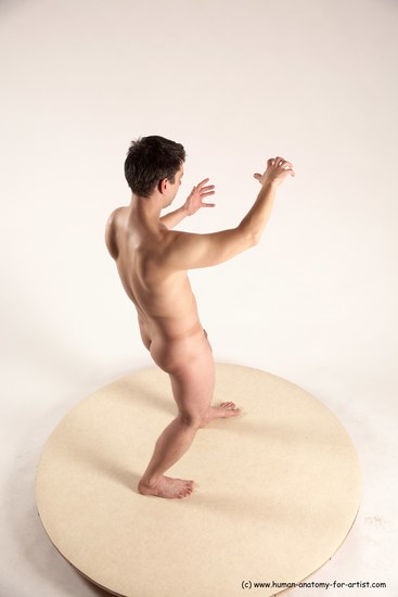 Nude Man White Standing poses - ALL Average Short Brown Standing poses - simple Multi angles poses Realistic