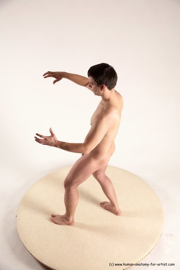 Nude Man White Standing poses - ALL Average Short Brown Standing poses - simple Multi angles poses Realistic