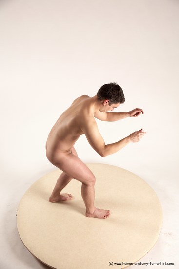 Nude Man White Standing poses - ALL Average Short Brown Standing poses - simple Multi angles poses Realistic