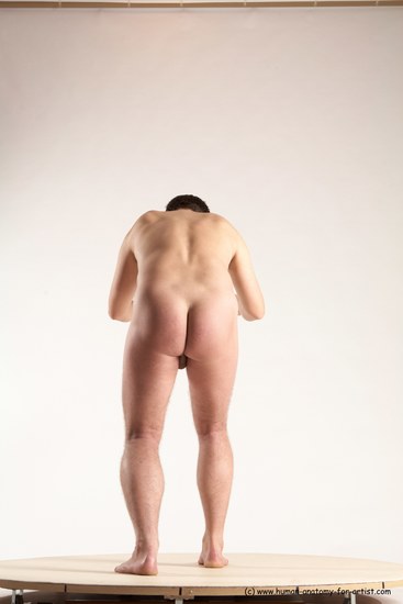 Nude Man White Standing poses - ALL Average Short Brown Standing poses - simple Multi angles poses Realistic