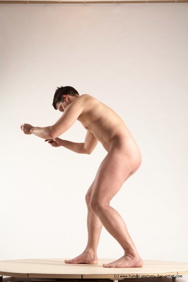 Nude Man White Standing poses - ALL Average Short Brown Standing poses - simple Multi angles poses Realistic