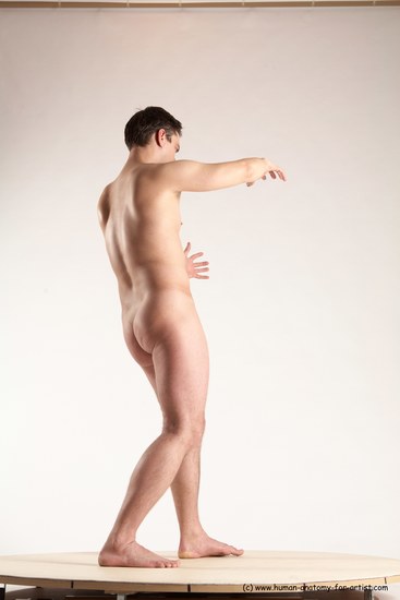 Nude Man White Standing poses - ALL Average Short Brown Standing poses - simple Multi angles poses Realistic