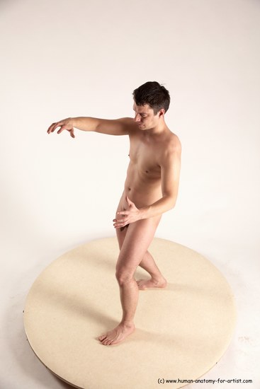 Nude Man White Standing poses - ALL Average Short Brown Standing poses - simple Multi angles poses Realistic