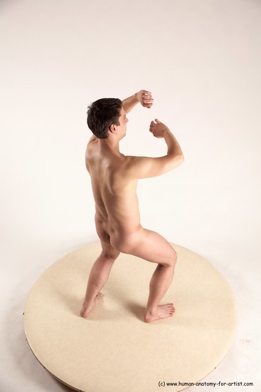 Nude Man White Standing poses - ALL Average Short Brown Standing poses - simple Multi angles poses Realistic