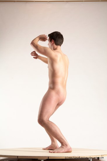 Nude Man White Standing poses - ALL Average Short Brown Standing poses - simple Multi angles poses Realistic