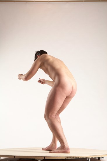 Nude Man White Standing poses - ALL Average Short Brown Standing poses - simple Multi angles poses Realistic