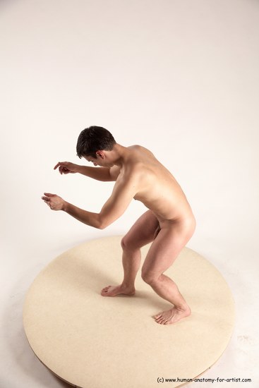 Nude Man White Standing poses - ALL Average Short Brown Standing poses - simple Multi angles poses Realistic