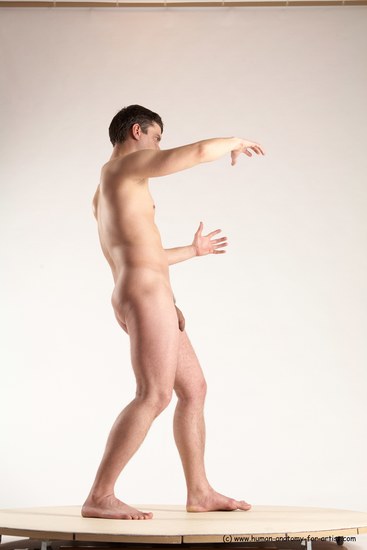 Nude Man White Standing poses - ALL Average Short Brown Standing poses - simple Multi angles poses Realistic