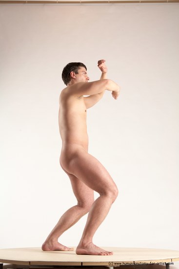 Nude Man White Standing poses - ALL Average Short Brown Standing poses - simple Multi angles poses Realistic