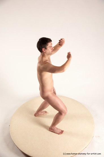 Nude Man White Standing poses - ALL Average Short Brown Standing poses - simple Multi angles poses Realistic