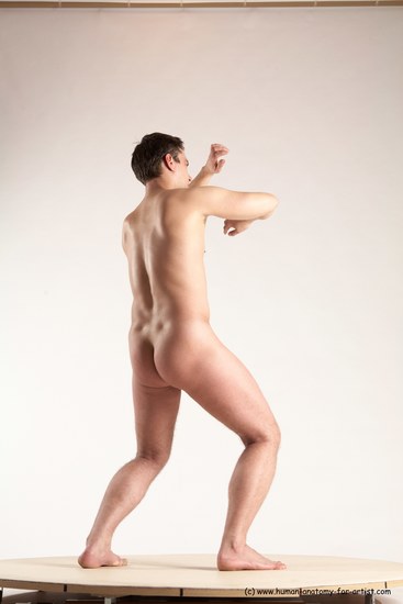 Nude Man White Standing poses - ALL Average Short Brown Standing poses - simple Multi angles poses Realistic