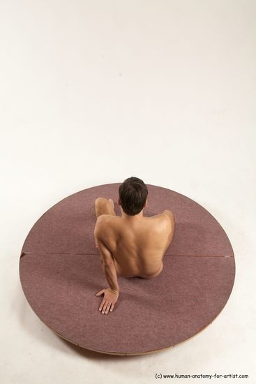 Nude Man White Sitting poses - simple Slim Short Brown Sitting poses - ALL Multi angles poses Realistic