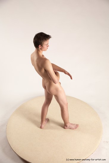 Nude Man White Standing poses - ALL Slim Short Brown Standing poses - simple Multi angles poses Realistic