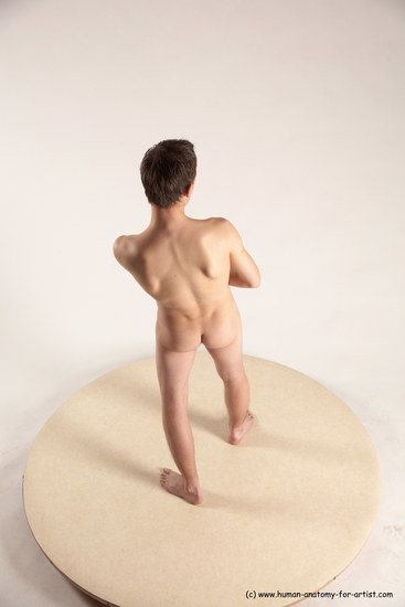 Nude Man White Standing poses - ALL Slim Short Brown Standing poses - simple Multi angles poses Realistic