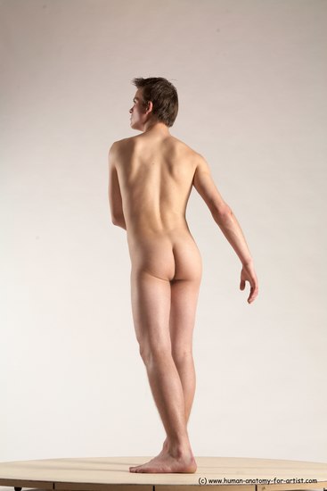 Nude Man White Standing poses - ALL Slim Short Brown Standing poses - simple Multi angles poses Realistic