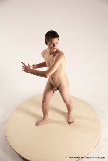 Nude Man White Standing poses - ALL Slim Short Brown Standing poses - simple Multi angles poses Realistic