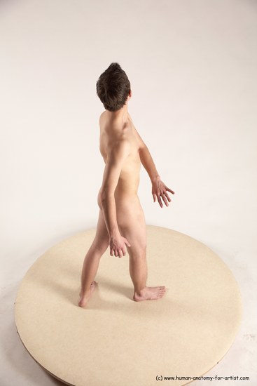 Nude Man White Standing poses - ALL Slim Short Brown Standing poses - simple Multi angles poses Realistic