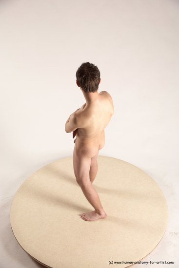 Nude Man White Standing poses - ALL Slim Short Brown Standing poses - simple Multi angles poses Realistic