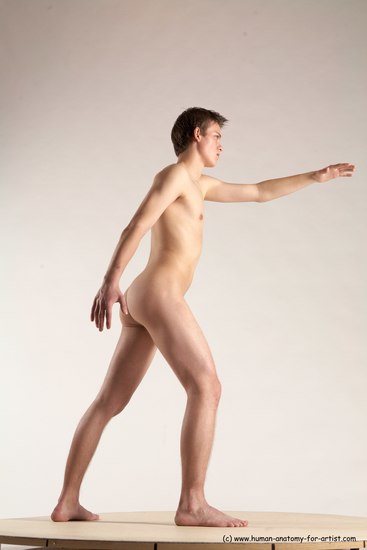 Nude Man White Standing poses - ALL Slim Short Brown Standing poses - simple Multi angles poses Realistic