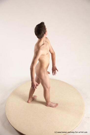 Nude Man White Standing poses - ALL Slim Short Brown Standing poses - simple Multi angles poses Realistic