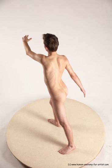 Nude Man White Standing poses - ALL Slim Short Brown Standing poses - simple Multi angles poses Realistic