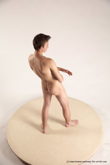 Nude Man White Standing poses - ALL Slim Short Brown Standing poses - simple Multi angles poses Realistic