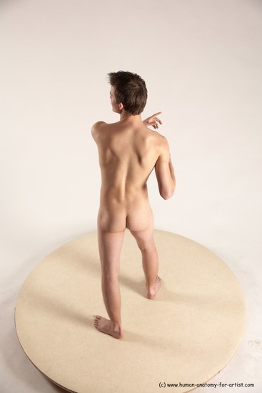 Nude Man White Standing poses - ALL Slim Short Brown Standing poses - simple Multi angles poses Realistic