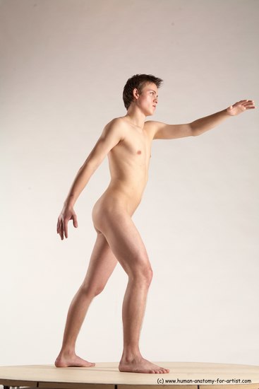 Nude Man White Standing poses - ALL Slim Short Brown Standing poses - simple Multi angles poses Realistic