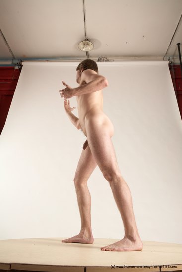 Nude Man White Standing poses - ALL Slim Short Brown Standing poses - simple Multi angles poses Realistic