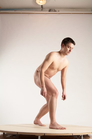 Nude Man White Standing poses - ALL Average Short Brown Standing poses - bend over Multi angles poses Realistic