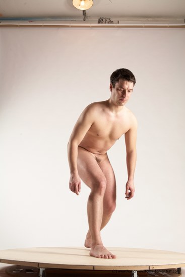 Nude Man White Standing poses - ALL Average Short Brown Standing poses - bend over Multi angles poses Realistic