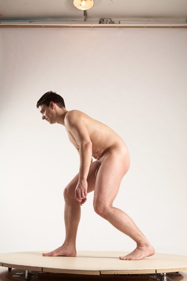 Nude Man White Standing poses - ALL Average Short Brown Standing poses - bend over Multi angles poses Realistic