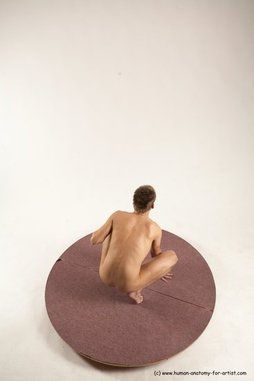 Nude Man White Standing poses - ALL Slim Short Brown Standing poses - knee-bend Multi angles poses Realistic