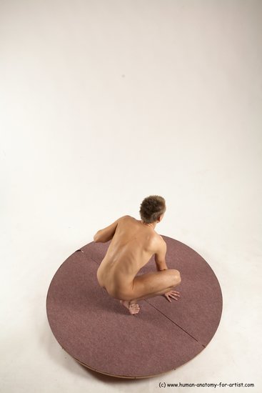 Nude Man White Standing poses - ALL Slim Short Brown Standing poses - knee-bend Multi angles poses Realistic