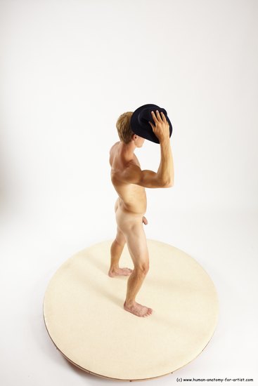 Nude Man White Standing poses - ALL Athletic Short Brown Standing poses - simple Multi angles poses Realistic