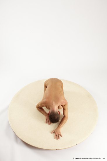 Nude Man White Kneeling poses - ALL Athletic Short Brown Kneeling poses - on both knees Multi angles poses Realistic