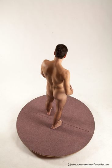 Nude Man White Standing poses - ALL Slim Short Brown Standing poses - simple Multi angles poses Realistic