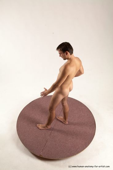 Nude Man White Standing poses - ALL Slim Short Brown Standing poses - simple Multi angles poses Realistic