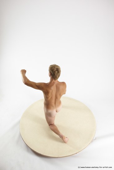 Nude Man White Kneeling poses - ALL Athletic Short Brown Kneeling poses - on one knee Multi angles poses Realistic