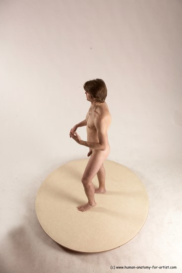 Nude Man White Standing poses - ALL Slim Short Brown Standing poses - simple Multi angles poses Realistic