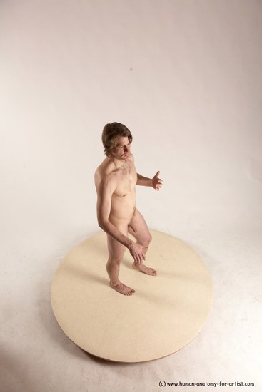 Nude Man White Standing poses - ALL Slim Short Brown Standing poses - simple Multi angles poses Realistic