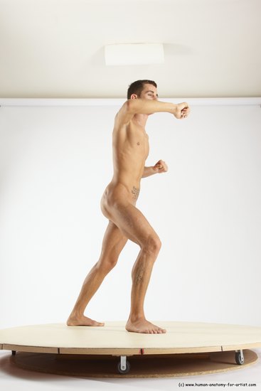 Nude Man White Standing poses - ALL Athletic Short Brown Standing poses - simple Multi angles poses Realistic