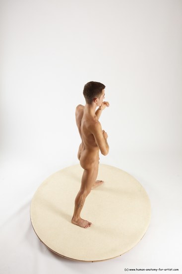 Nude Man White Standing poses - ALL Athletic Short Brown Standing poses - simple Multi angles poses Realistic