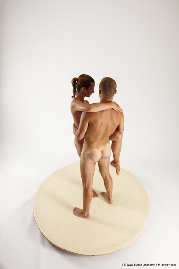 Nude Woman - Man White Standing poses - ALL Slim Short Brown Standing poses - simple Multi angles poses Realistic