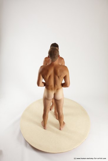 Nude Woman - Man White Standing poses - ALL Slim Short Brown Standing poses - simple Multi angles poses Realistic