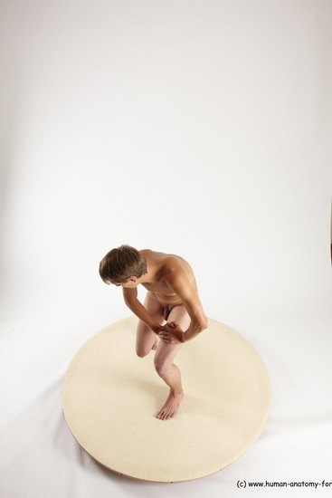 Nude Man White Standing poses - ALL Slim Short Brown Standing poses - simple Multi angles poses Realistic